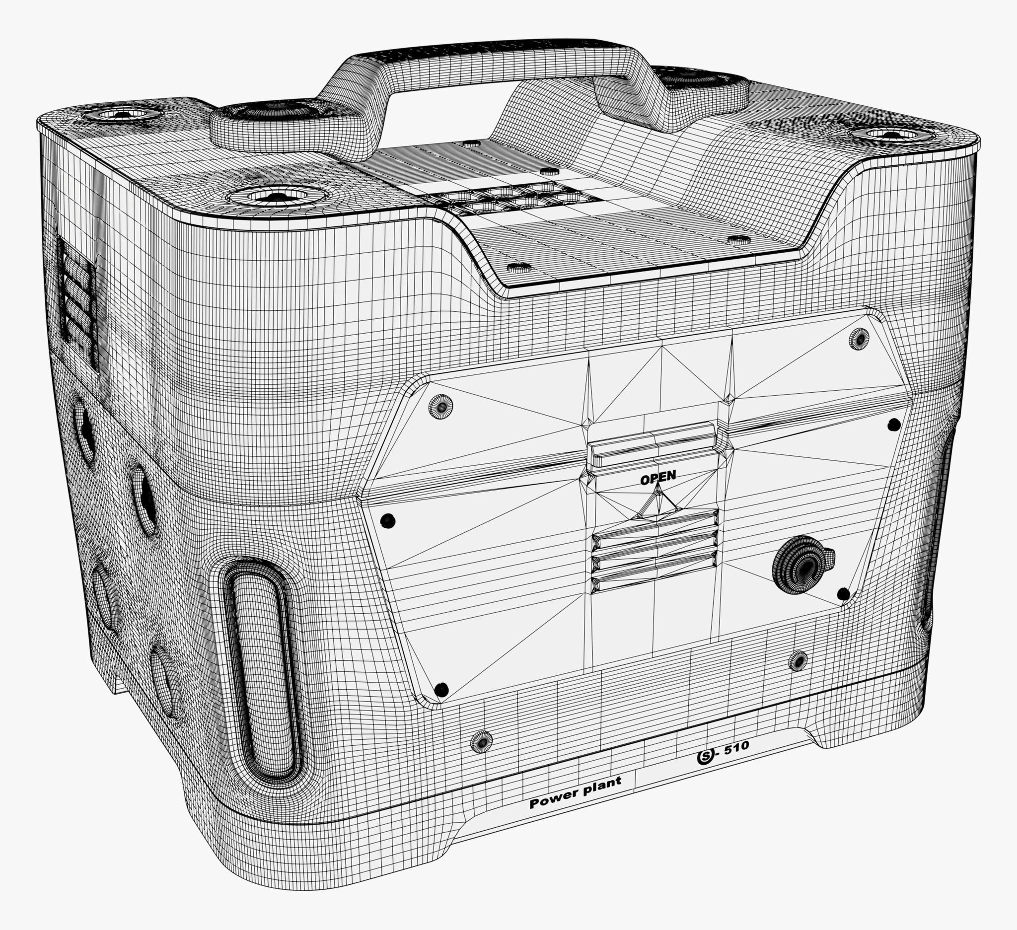 Power Station Portable Battery M1 3D model_12