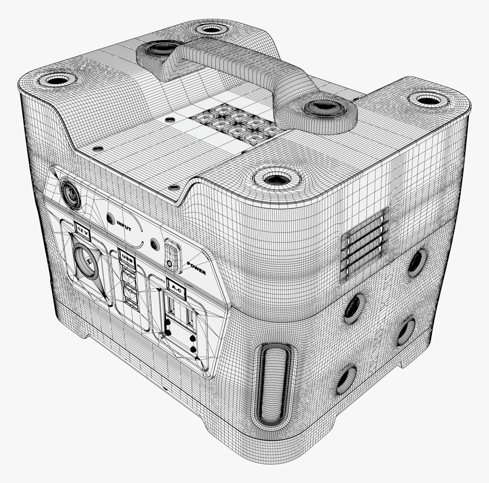 Power Station Portable Battery M1 3D model_7