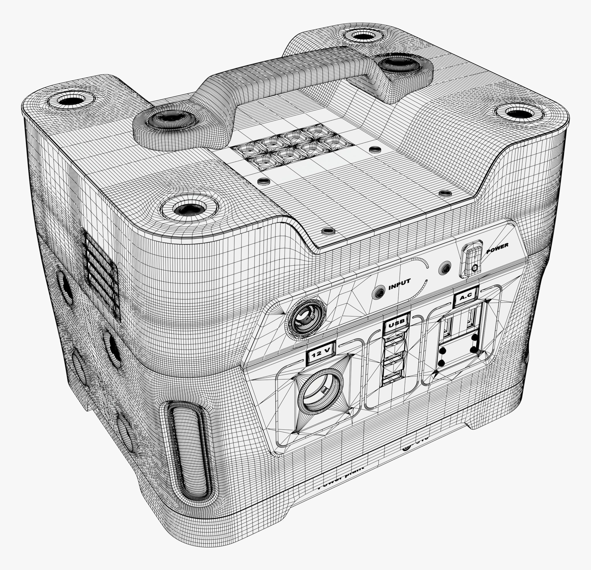 Power Station Portable Battery M1 3D model_8