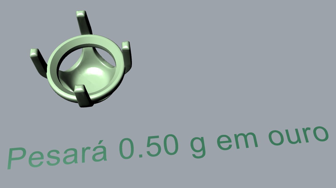 Solitaire Earring Round Gemstone 6mm 3D print model_11