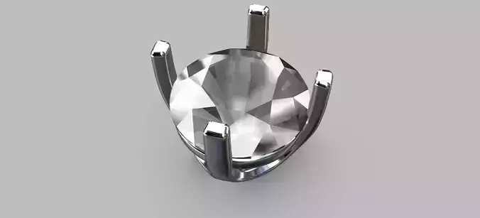 Solitaire Earring Round Gemstone 6mm