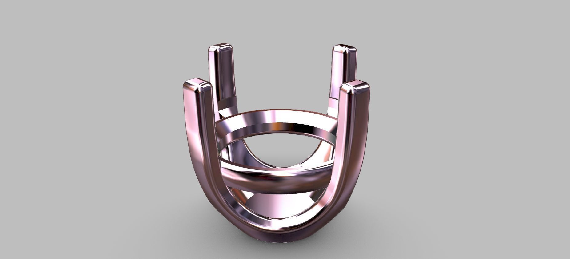 Solitaire Earring Round Gemstone 6mm 3D print model_6