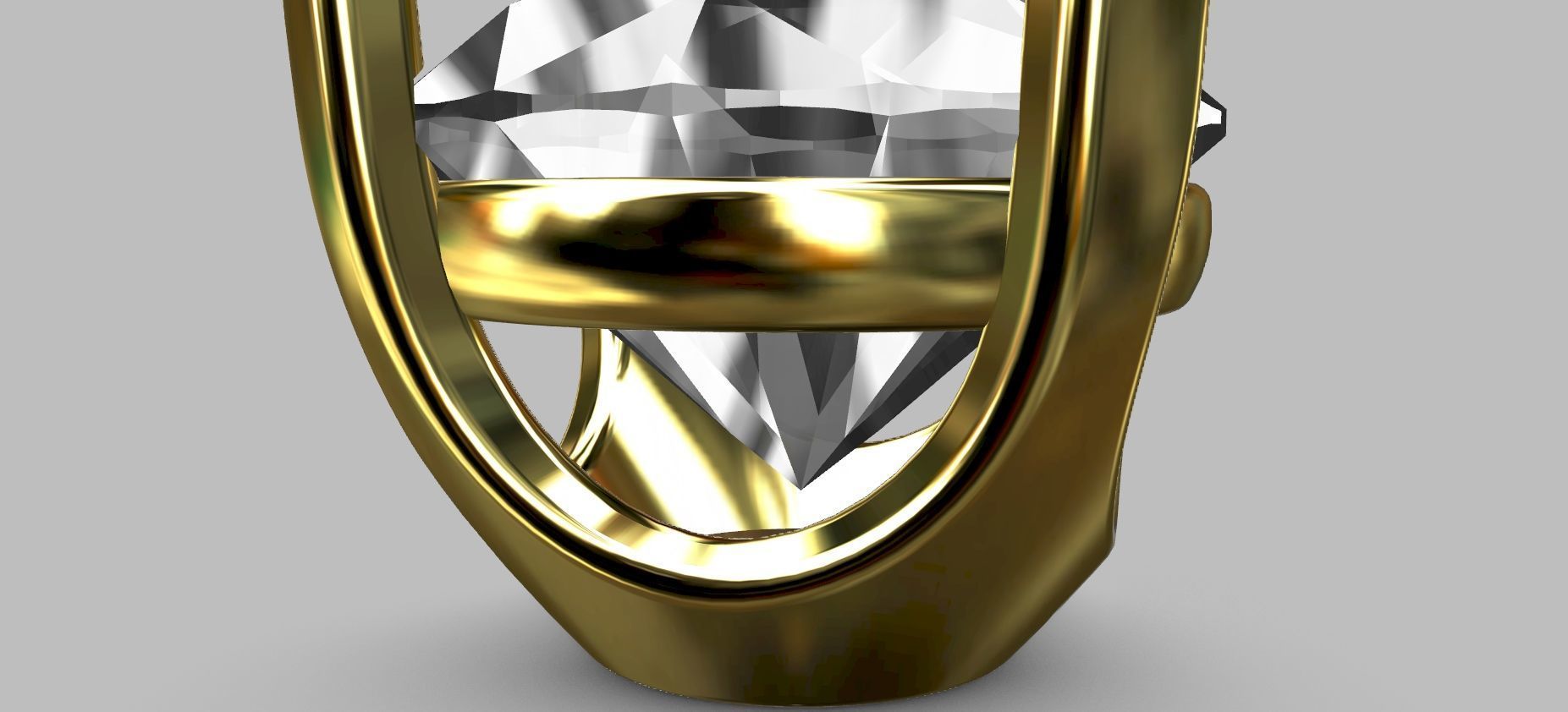 Solitaire Earring Round Gemstone 6mm 3D print model_4