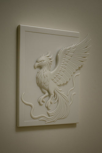 Elegant Phoenix Wall 3D print model