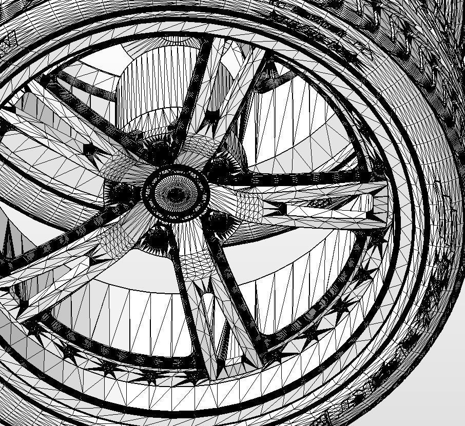 Wheels Schott Mod 5 PT 20inch for your scale model 3D print model_16