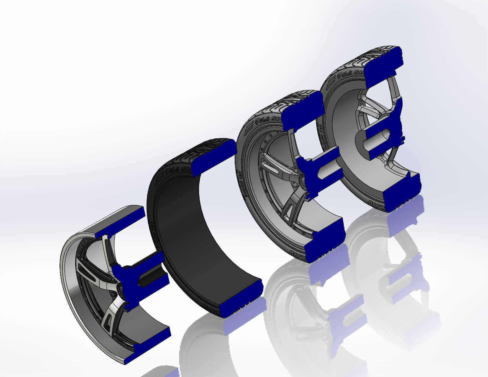 Wheels Schott Mod 5 PT 20inch for your scale model 3D print model_12