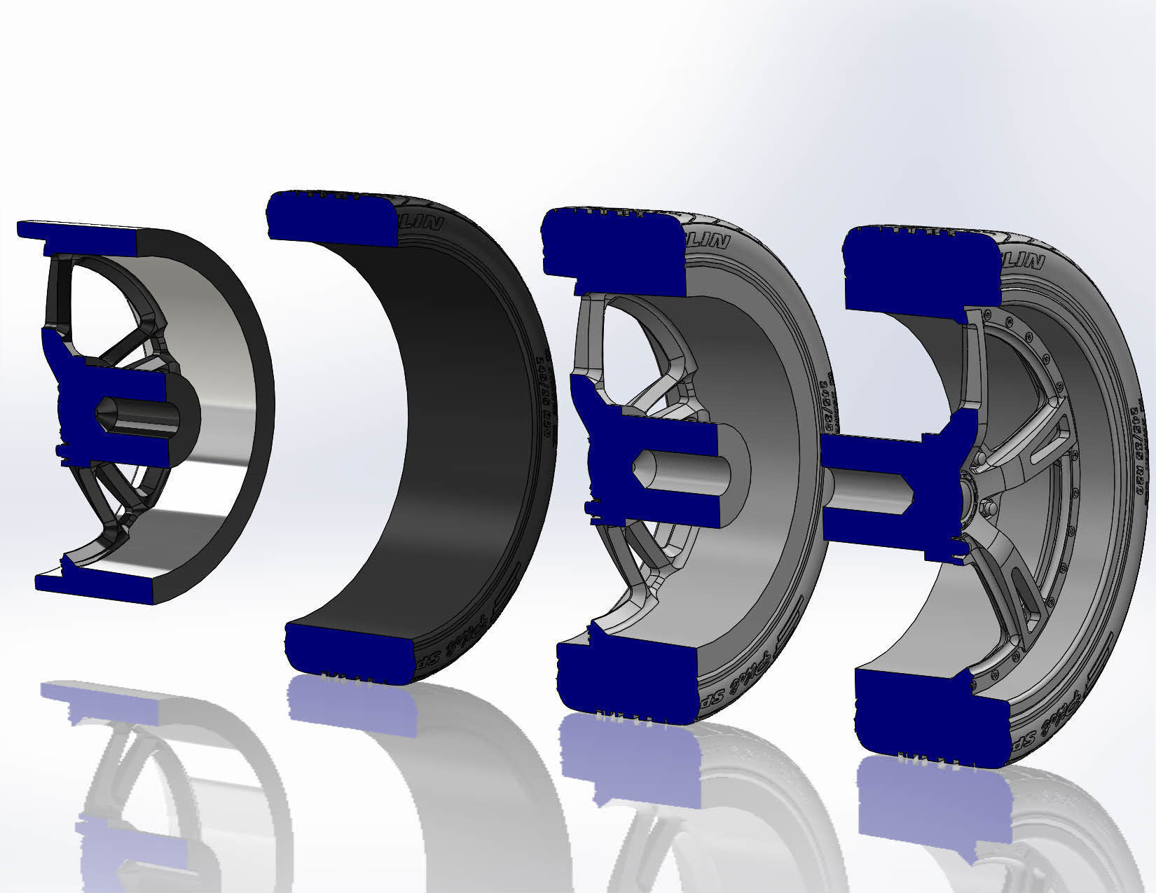 Wheels Schott Mod 5 PT 20inch for your scale model 3D print model_13