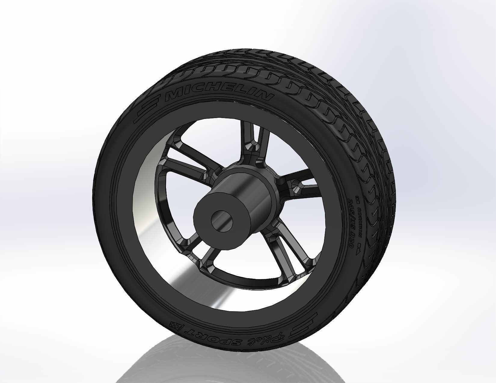 Wheels Schott Mod 5 PT 20inch for your scale model 3D print model_6