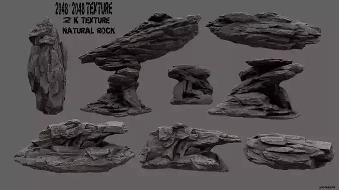 Rock Set of rocks 3D model