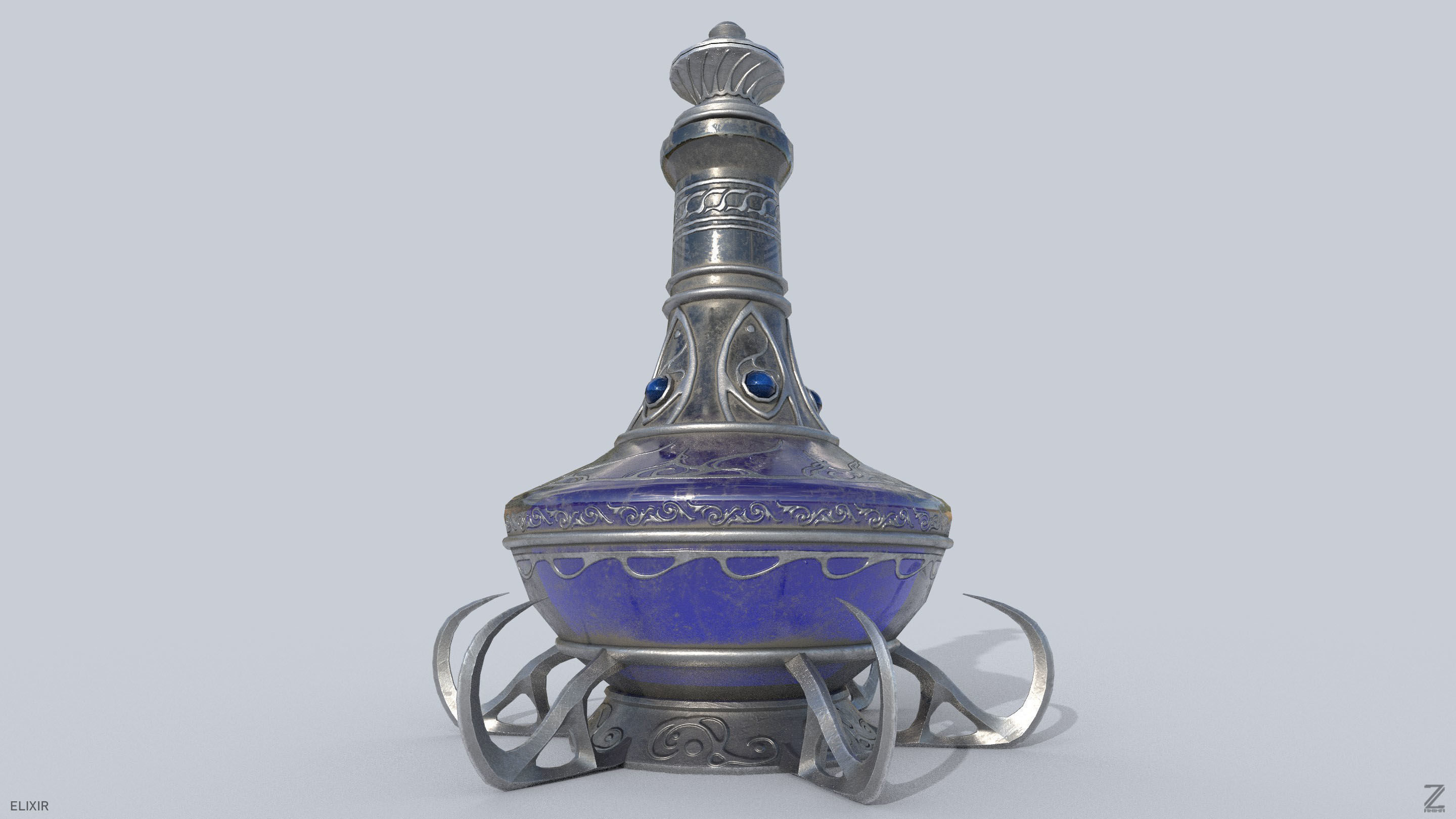 Elixir Low-poly 3D model_4