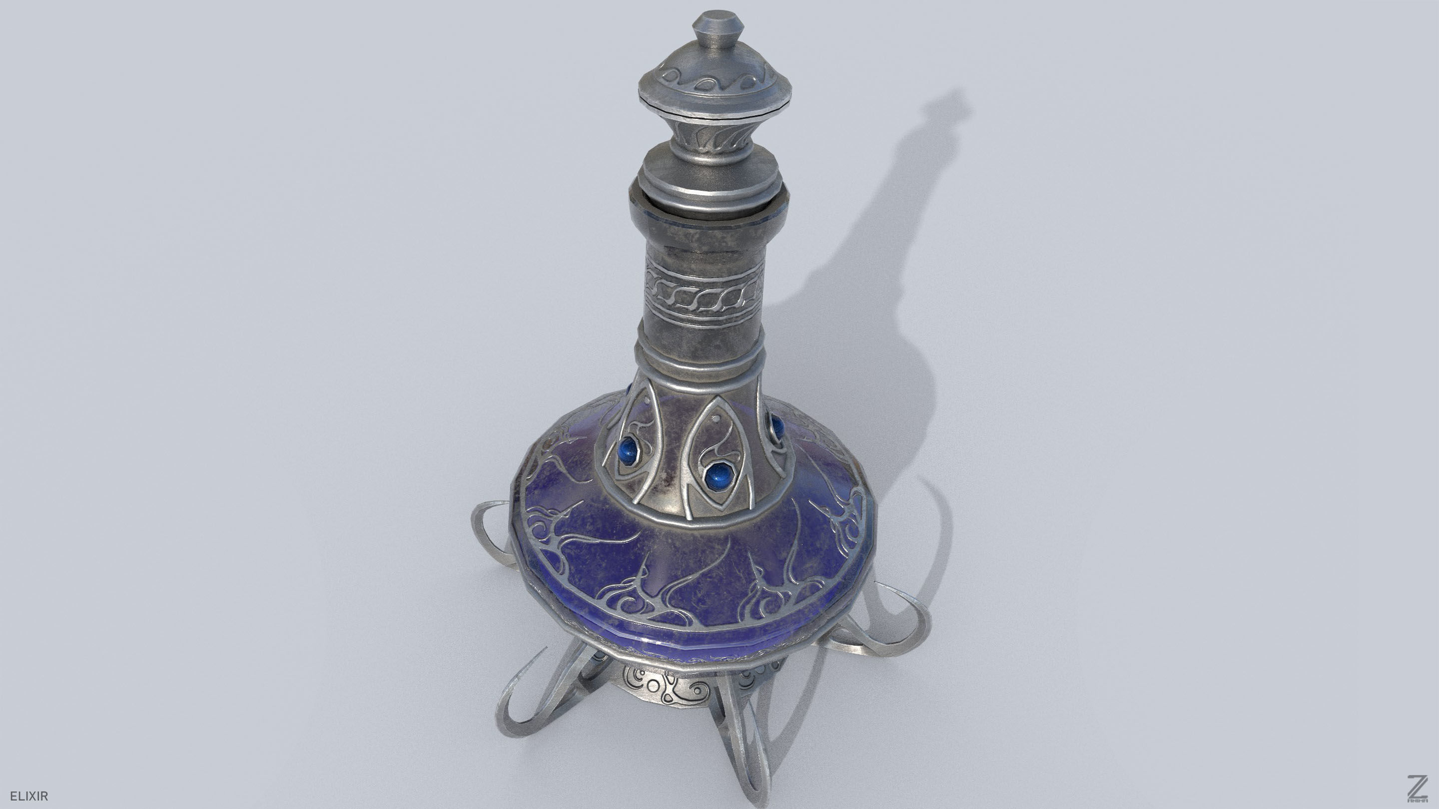 Elixir Low-poly 3D model_2