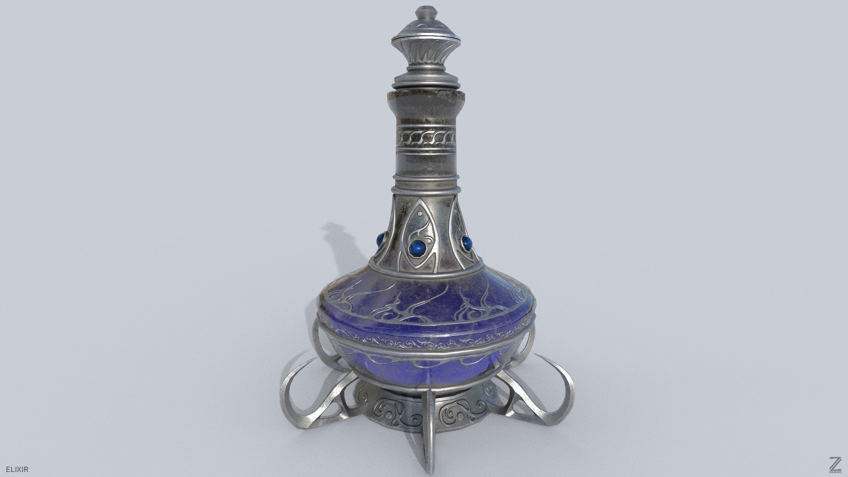 Elixir Low-poly 3D model_8