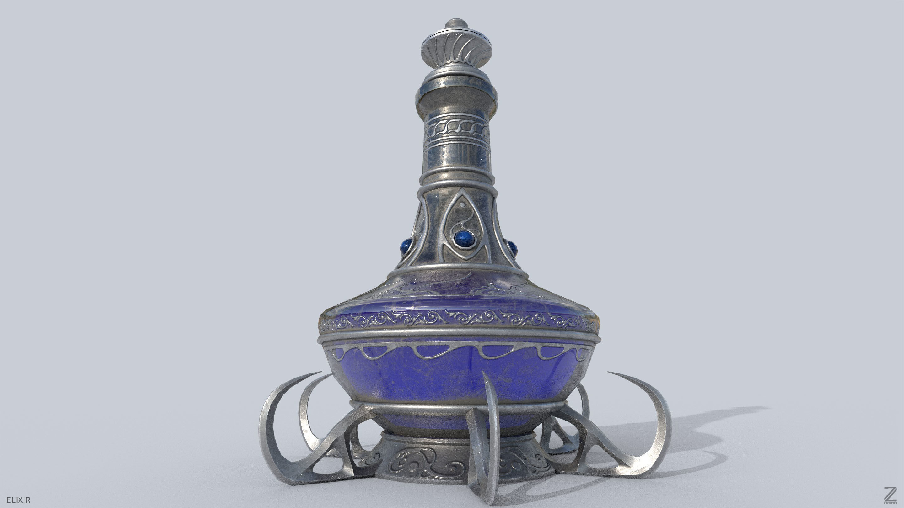 Elixir Low-poly 3D model_7