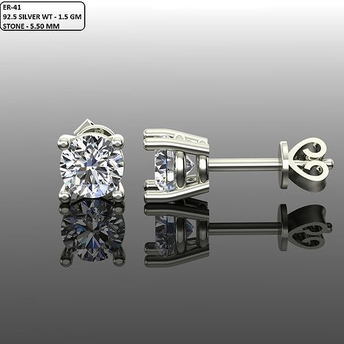 Women Diamond Earrings 3D print model
