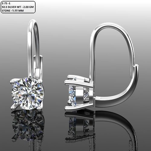 Women Diamond Earrings 3D print model