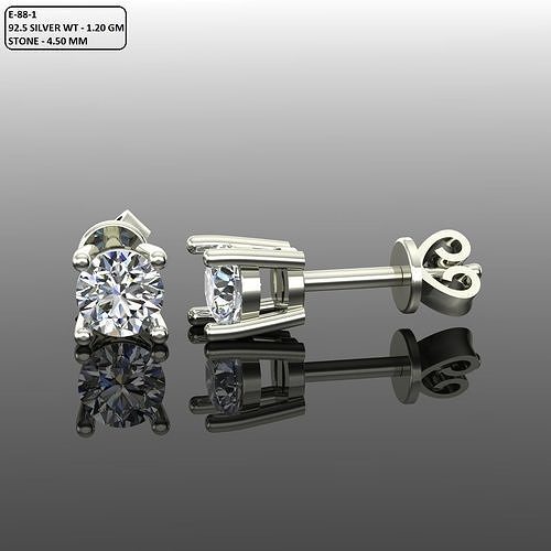 Women Diamond Earrings 3D print model