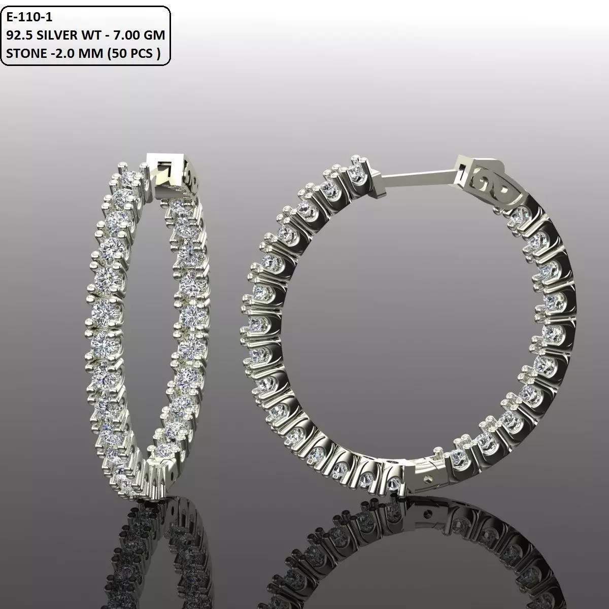 Women Diamond Earrings 3D print model