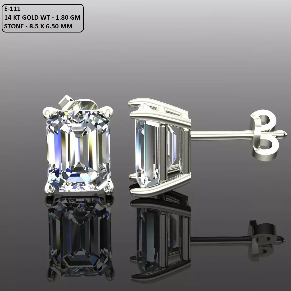 Women Diamond Earrings 3D print model
