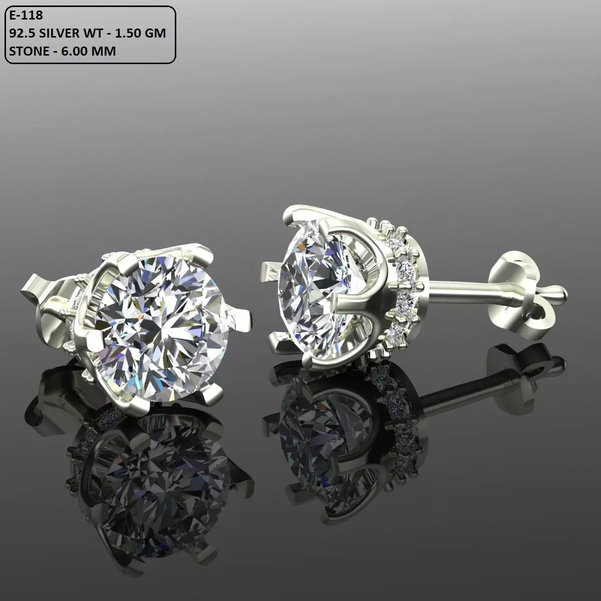 Women Diamond Earrings 3D print model