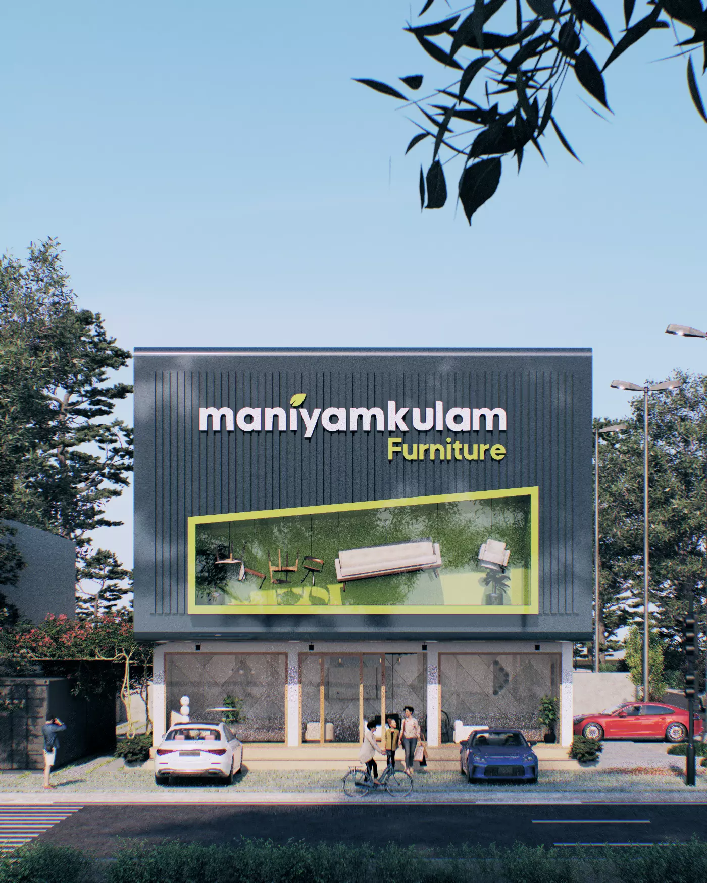 Premium 3D Furniture Store Exterior Realistic 3D model