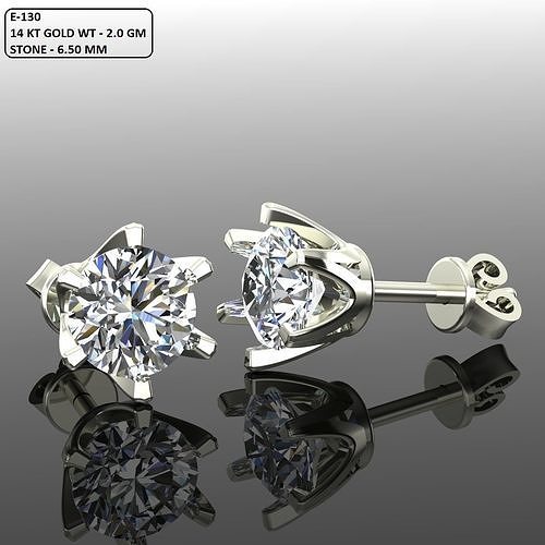 Women Diamond Earrings 3D print model