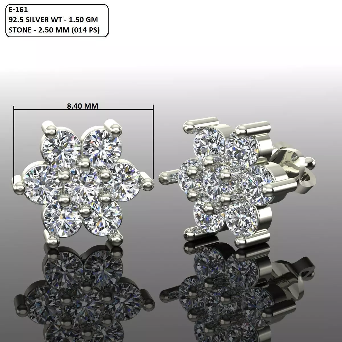 Women Diamond Earrings 3D print model