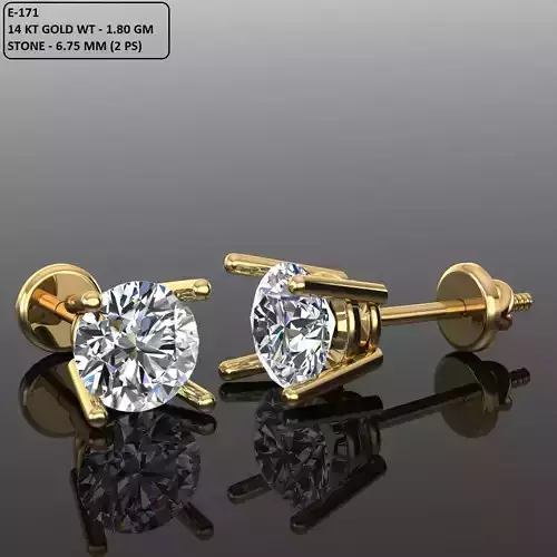 Women Diamond Earrings 3D print model