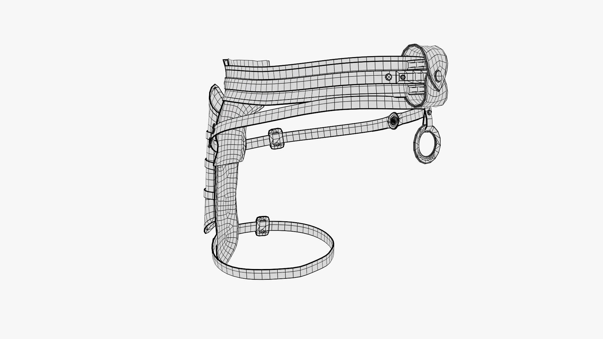 Western Belt Low-poly 3D model_19