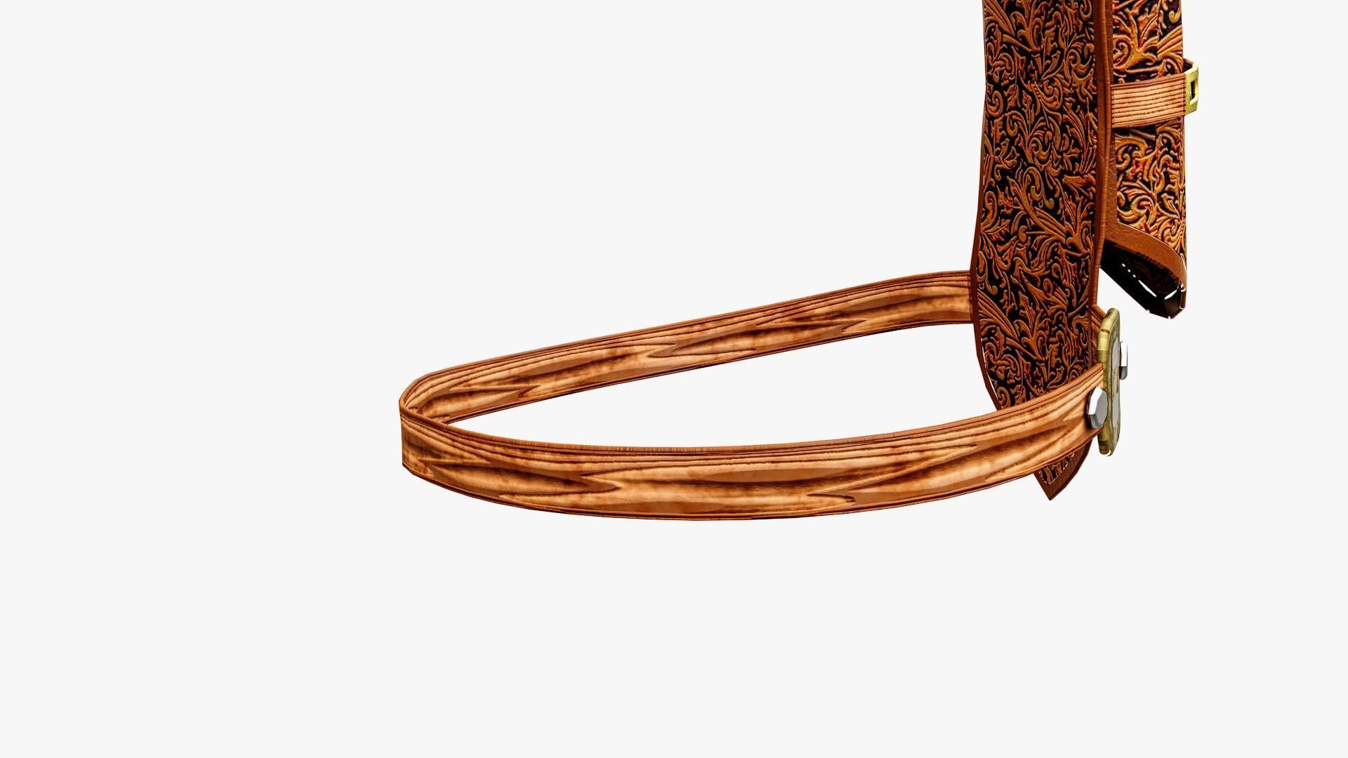 Western Belt Low-poly 3D model_13