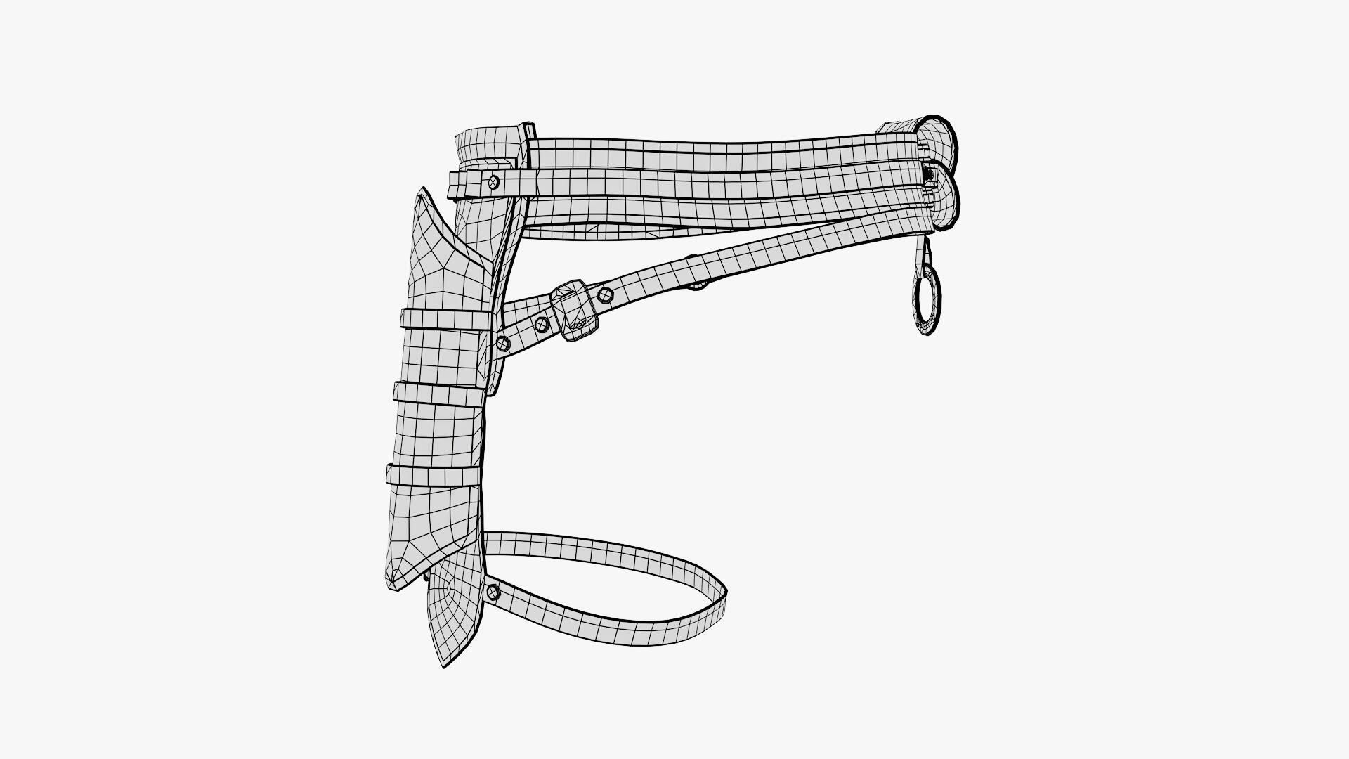 Western Belt Low-poly 3D model_18