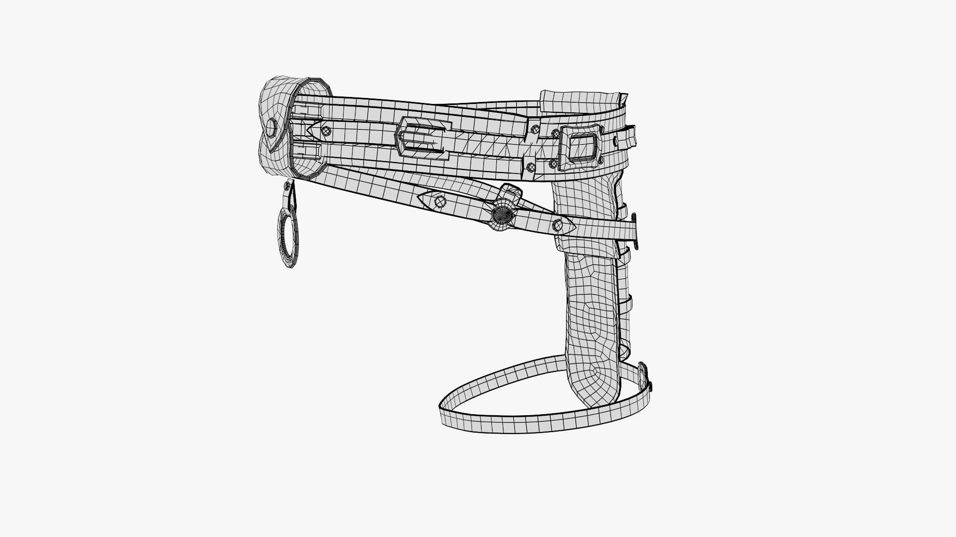 Western Belt Low-poly 3D model_21