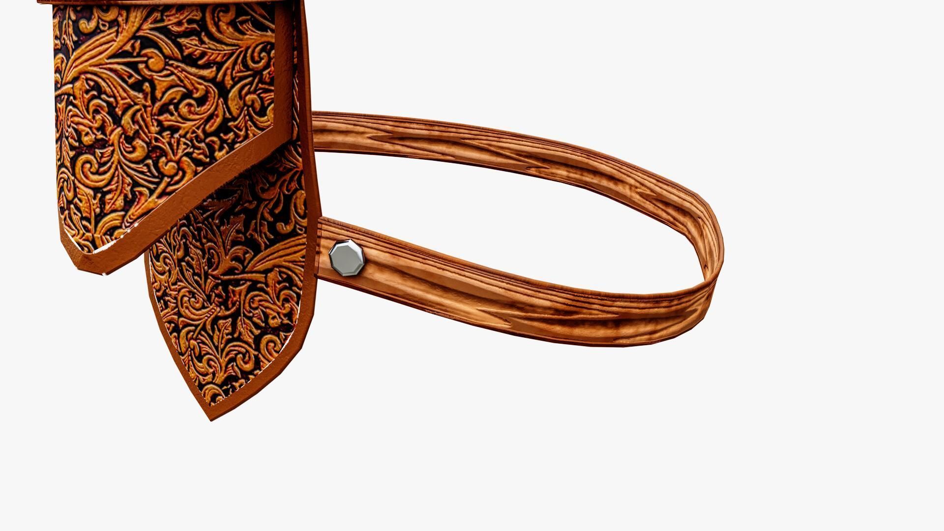 Western Belt Low-poly 3D model_15