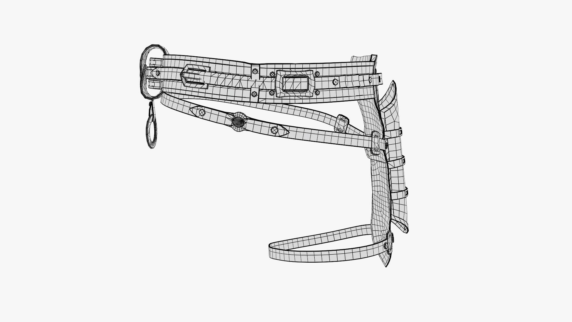 Western Belt Low-poly 3D model_22