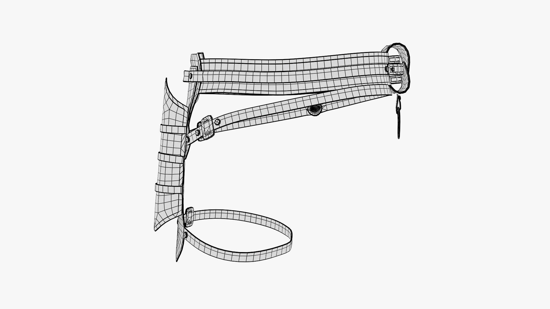 Western Belt Low-poly 3D model_23