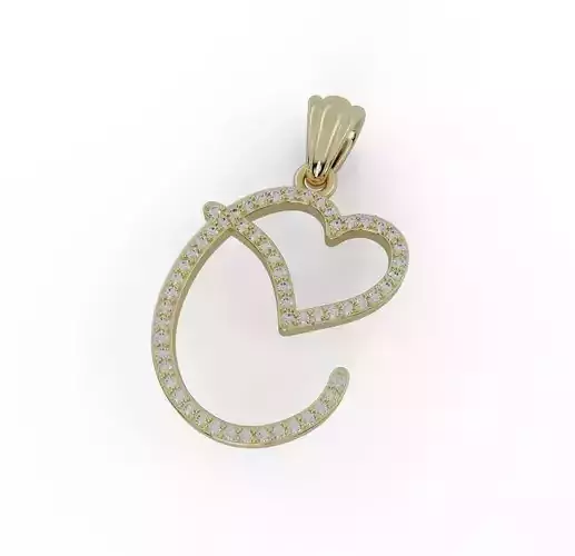 Letter C Pendant Necklace