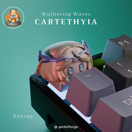 Cartethyia Keycap - Wuthering Waves Inspired 3D Printable Fanart 3D print model
