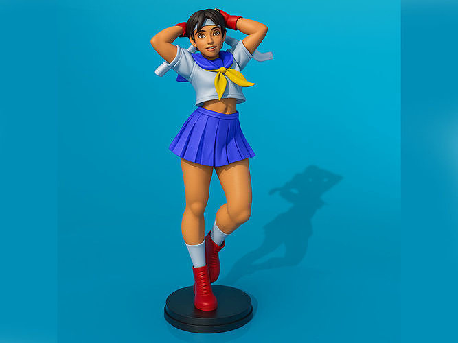 Sakura Street Fighter 3D print model