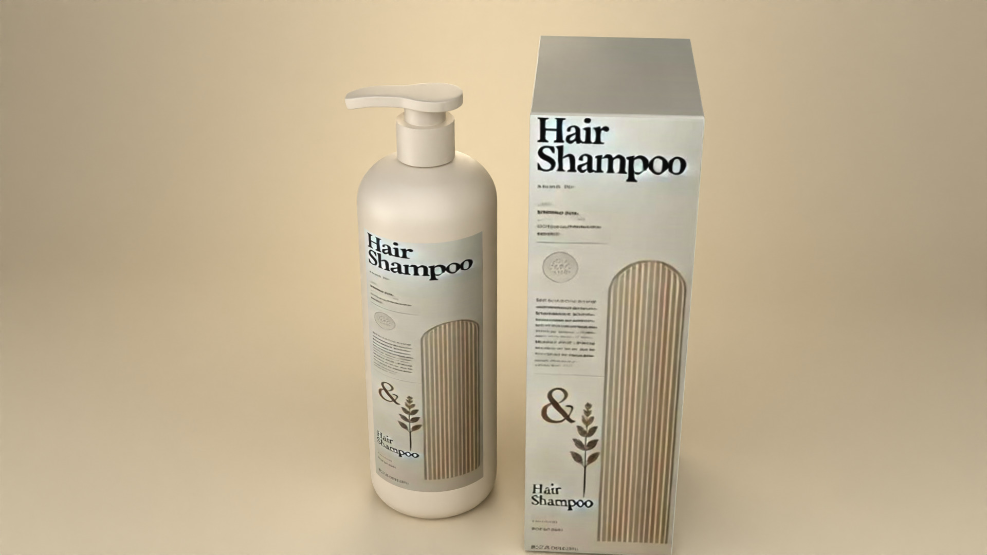 Shampoo Bottle Packaging Design Free 3D model_6