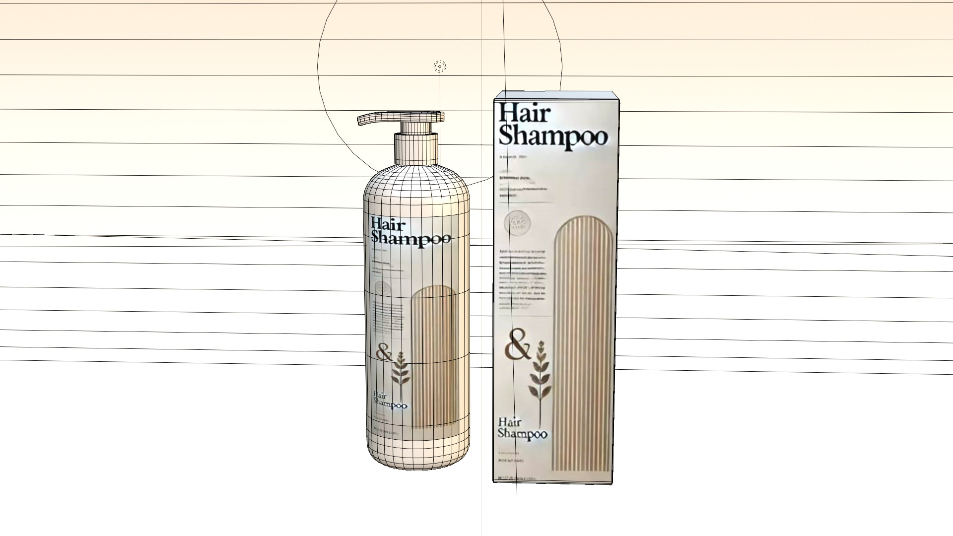 Shampoo Bottle Packaging Design Free 3D model_9