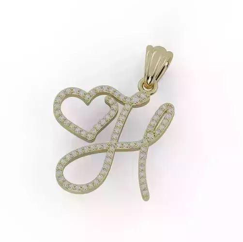 Letter H Pendant Necklace