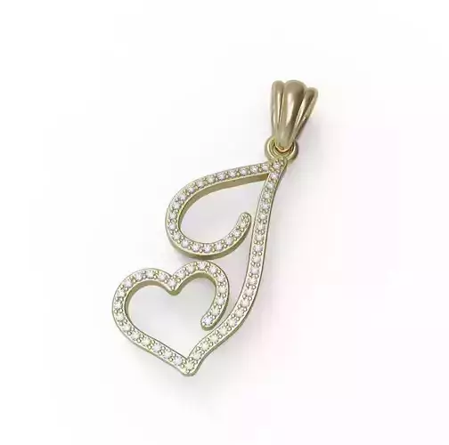 Letter J Pendant Necklace