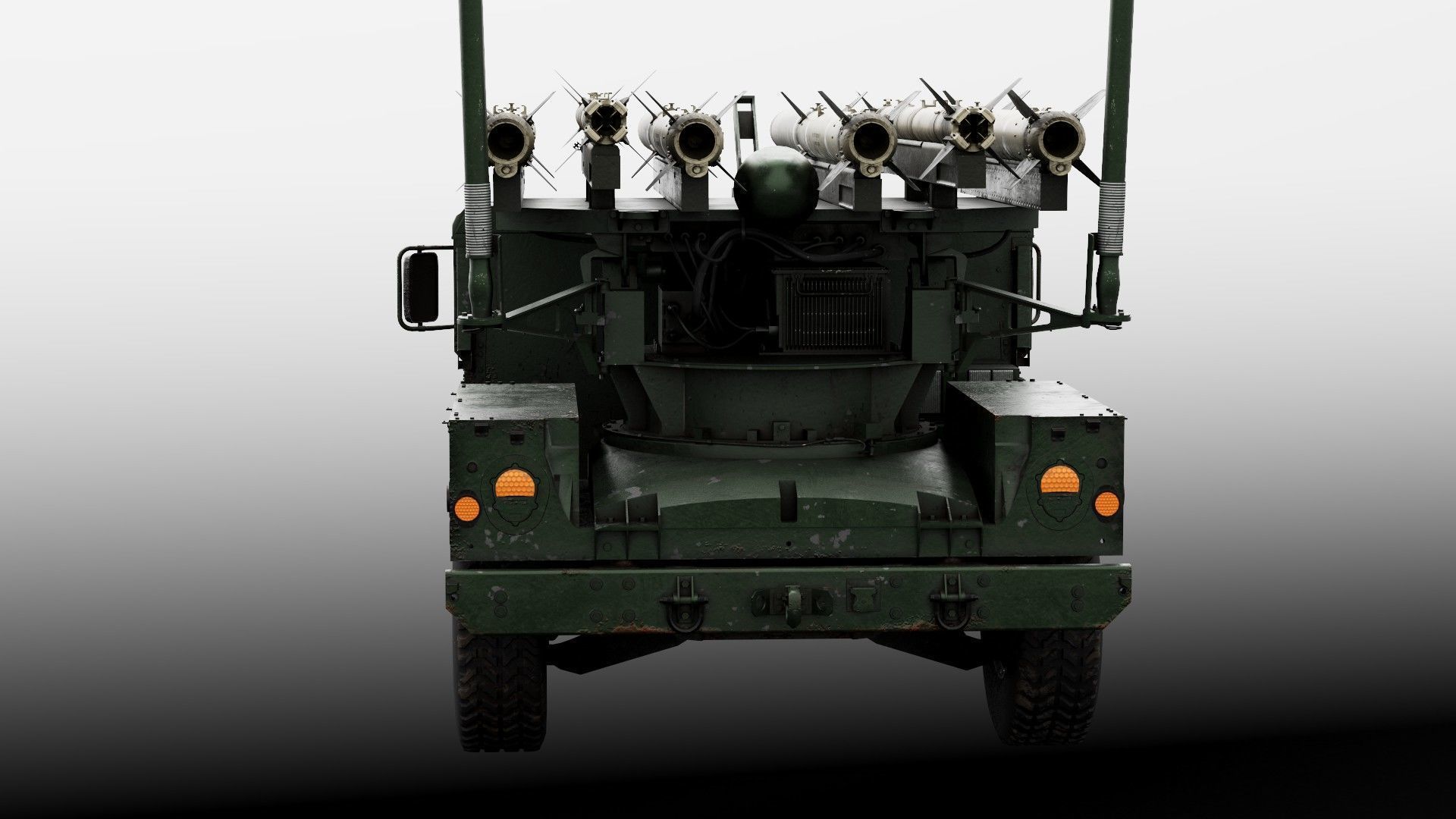 Humvee-Based Air Defense System Low-poly 3D model_6