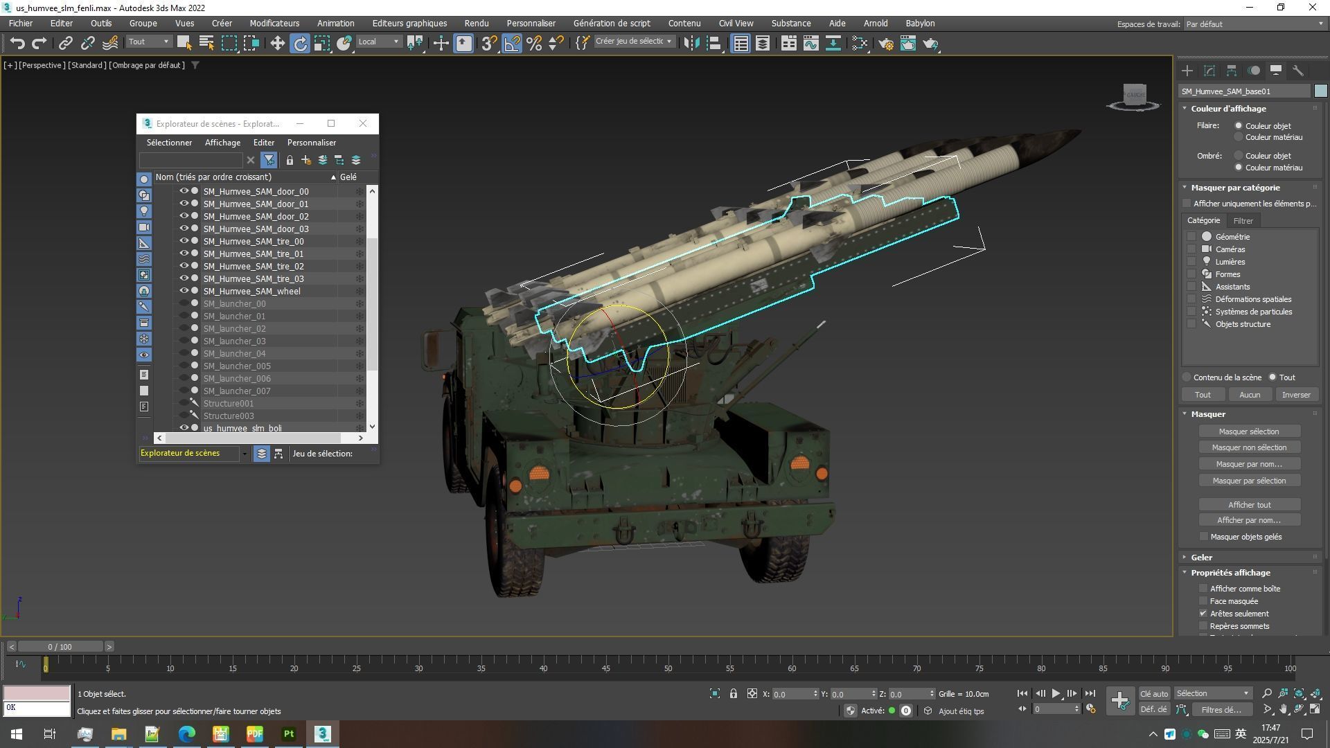 Humvee-Based Air Defense System Low-poly 3D model_14