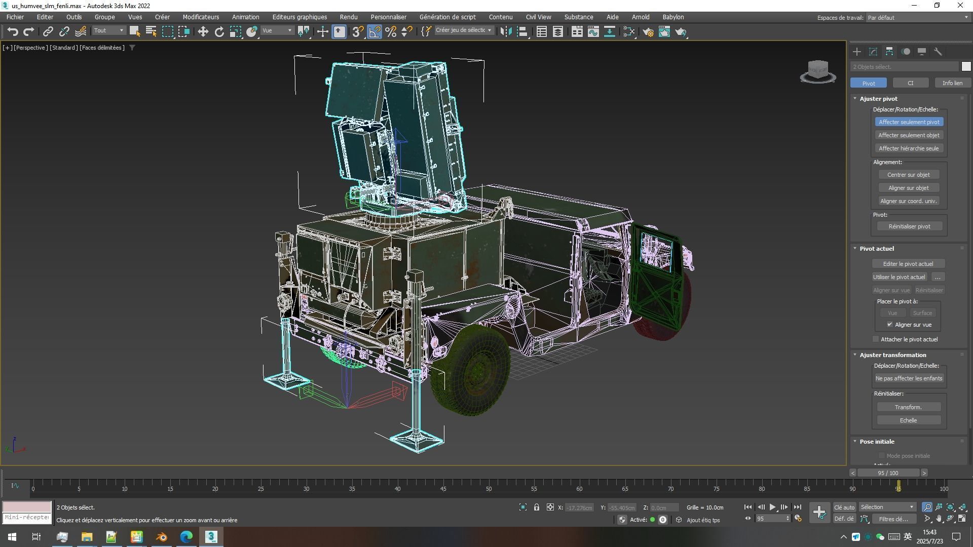 Humvee-Based Air Defense System Low-poly 3D model_2