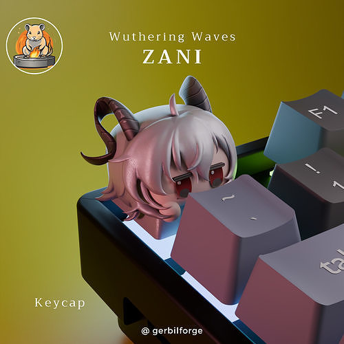 Zani Keycap - Wuthering Waves Inspired Fanart 3D print model
