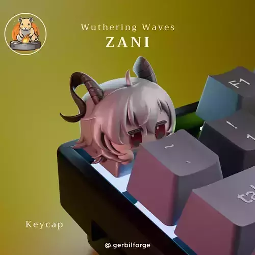 Zani Keycap - Wuthering Waves Inspired Fanart