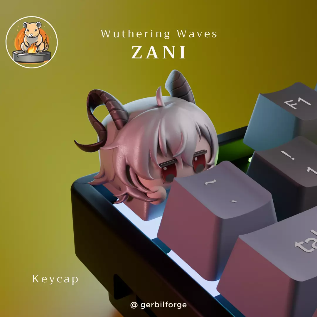 Zani Keycap - Wuthering Waves Inspired Fanart 3D print model