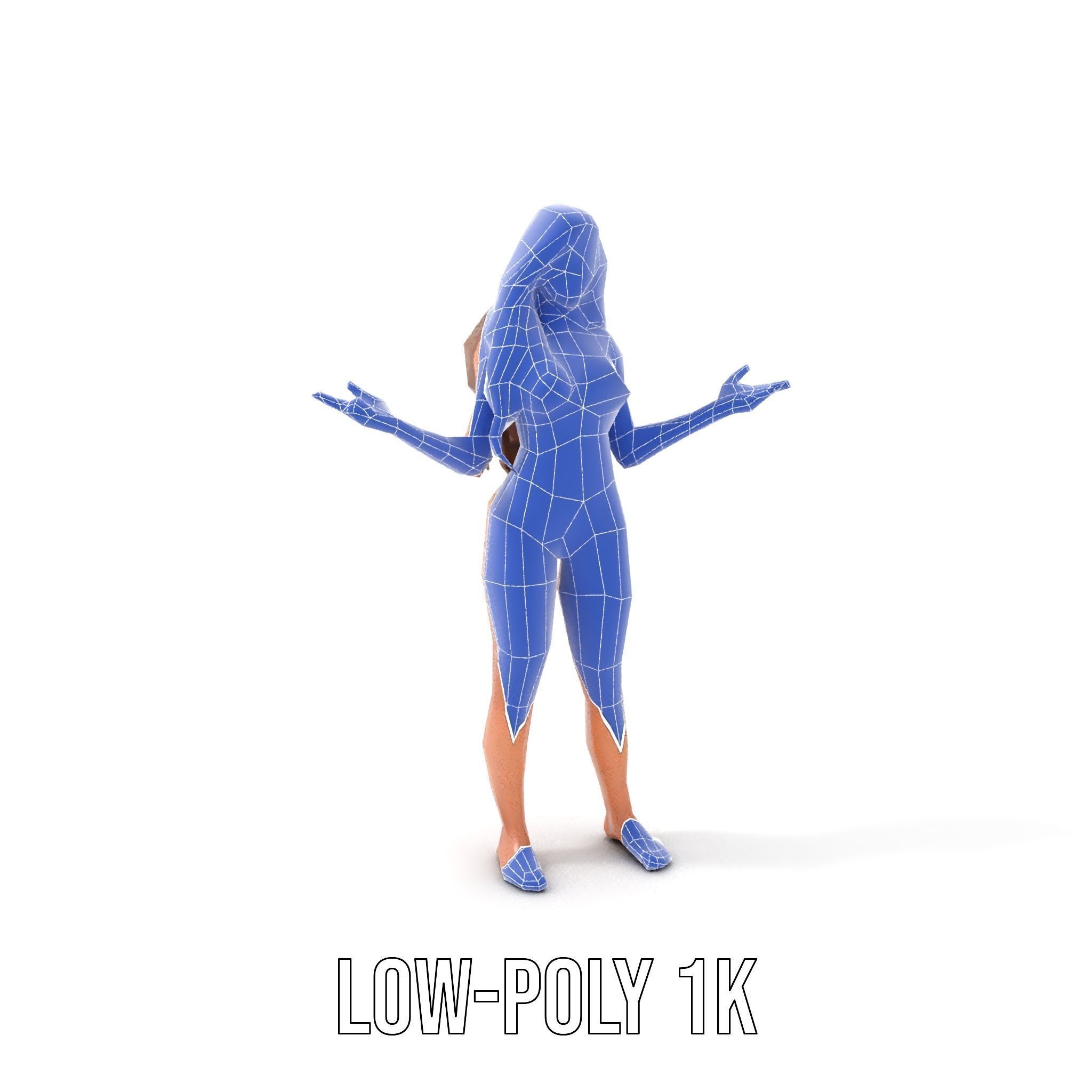 Sophia Beachwear Model Rigged and Animated Low-poly 3D model_22