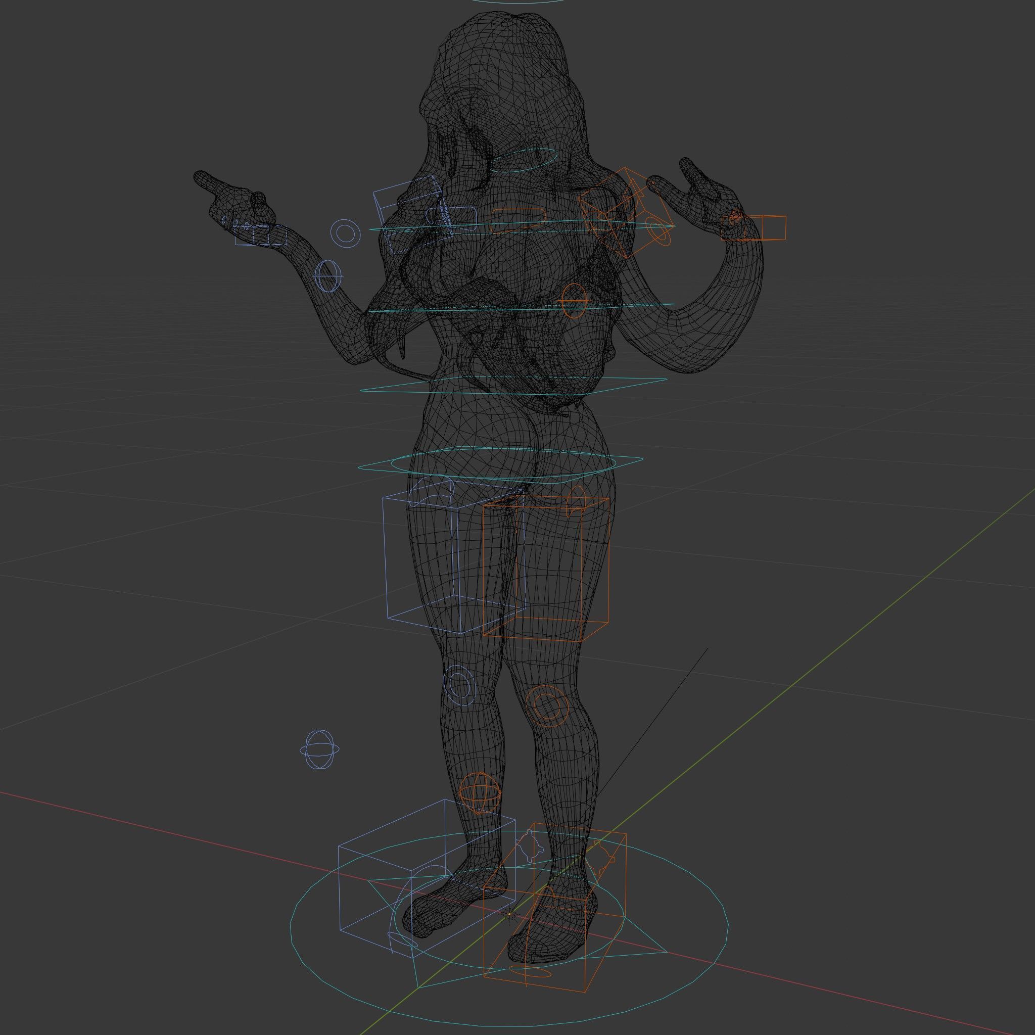 Sophia Beachwear Model Rigged and Animated Low-poly 3D model_5