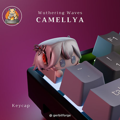 Camellya Keycap - Wuthering Waves Inspired Fanart 3D print model